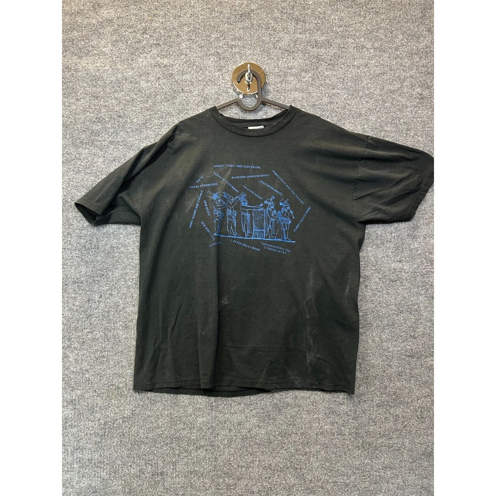 VTG Jerzees Cafe Voltaire Live Concert T-Shirt Men's Black Graphic USA Made - XL